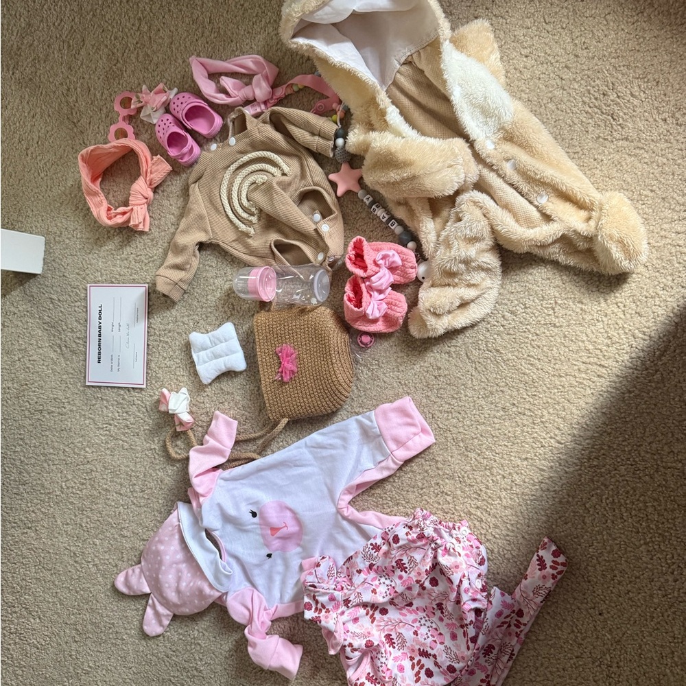 Adorable Reborn Baby Doll, Clothing and Accessories Set